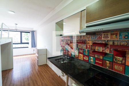 Cozinha de kitnet/studio para alugar com 1 quarto, 25m² em Mirandópolis, São Paulo
