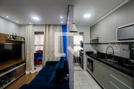 Sala/Cozinha de apartamento à venda com 2 quartos, 49m² em Jardim Adutora, São Paulo