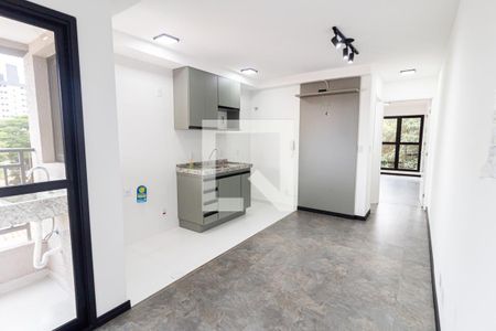 Sala/Cozinha de apartamento para alugar com 1 quarto, 43m² em Vila Valparaíso, Santo André