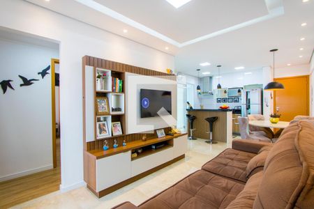 Sala de apartamento à venda com 2 quartos, 72m² em Vila Eldizia, Santo André