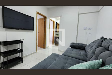 Detalhe Sala de apartamento para alugar com 2 quartos, 50m² em Macuco, Santos