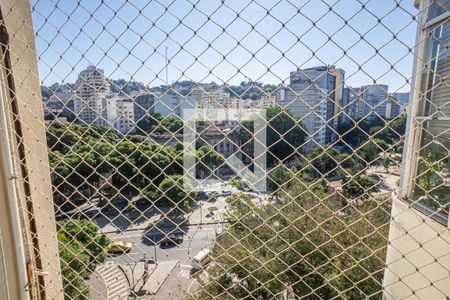 Sala vista da janela de apartamento à venda com 2 quartos, 100m² em Glória, Rio de Janeiro