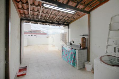 Varanda - Serviço de apartamento à venda com 3 quartos, 137m² em Sagrada Família, Belo Horizonte