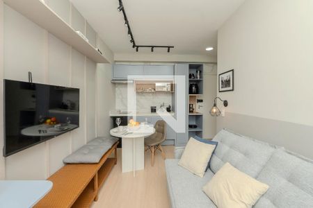 Sala/Cozinha de apartamento para alugar com 1 quarto, 26m² em Bela Vista, São Paulo