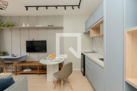 Sala/Cozinha de apartamento para alugar com 1 quarto, 26m² em Bela Vista, São Paulo