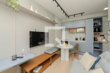 Sala/Cozinha de apartamento para alugar com 1 quarto, 26m² em Bela Vista, São Paulo