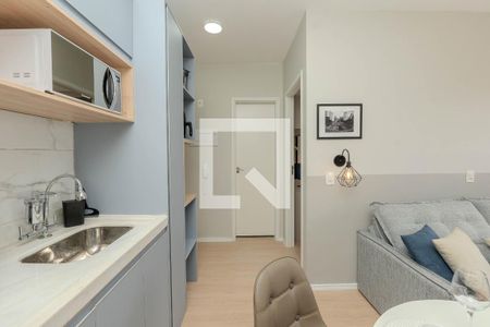 Sala/Cozinha de apartamento para alugar com 1 quarto, 26m² em Bela Vista, São Paulo