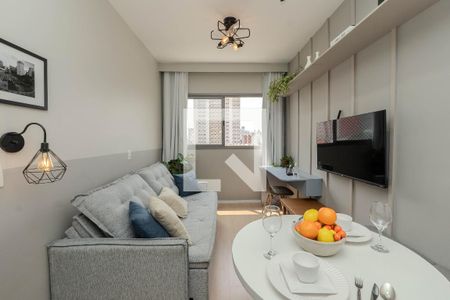 Sala/Cozinha de apartamento para alugar com 1 quarto, 26m² em Bela Vista, São Paulo