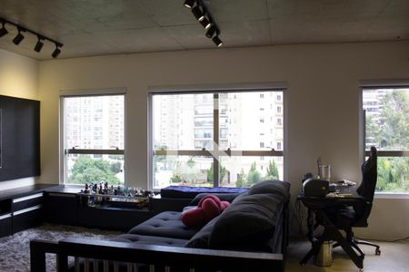 Sala de apartamento para alugar com 1 quarto, 70m² em Panamby, São Paulo