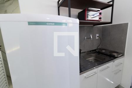 Studio - Cozinha de kitnet/studio para alugar com 1 quarto, 14m² em Barra Funda, São Paulo