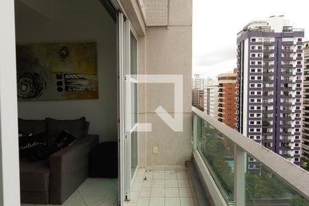 Varanda Sala de apartamento para alugar com 1 quarto, 44m² em Indianópolis, São Paulo