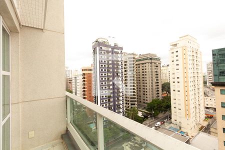 Vista Sala de apartamento para alugar com 1 quarto, 44m² em Indianópolis, São Paulo