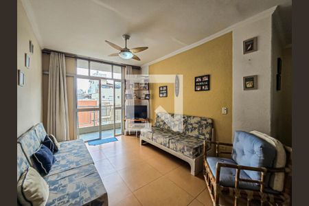 Sala de apartamento para alugar com 3 quartos, 89m² em Balneario Cidade Atlantica, Guarujá