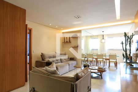 Sala  de apartamento para alugar com 3 quartos, 105m² em Santo Agostinho, Belo Horizonte
