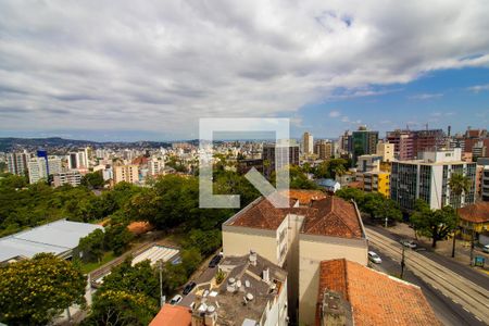 Vista  de kitnet/studio à venda com 1 quarto, 28m² em Petrópolis, Porto Alegre