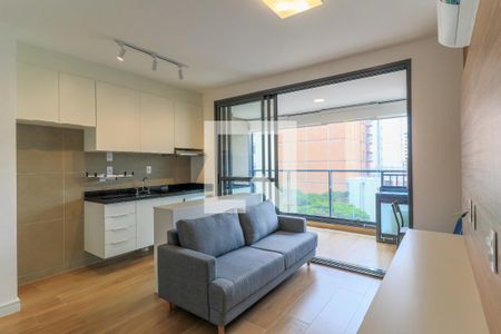 Sala de apartamento à venda com 1 quarto, 46m² em Campo Belo, São Paulo