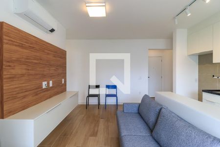 Sala de apartamento à venda com 1 quarto, 46m² em Campo Belo, São Paulo