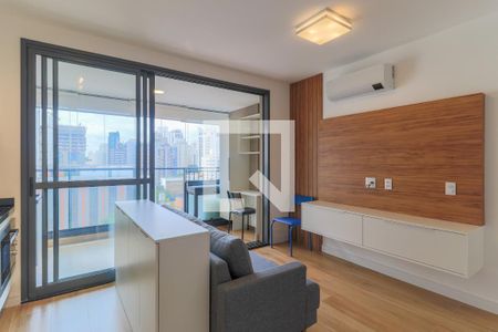 Sala de apartamento à venda com 1 quarto, 46m² em Campo Belo, São Paulo