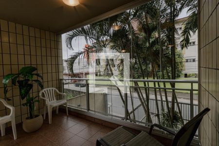 Varanda da Sala de apartamento para alugar com 3 quartos, 135m² em Loteamento João Batista Julião, Guarujá