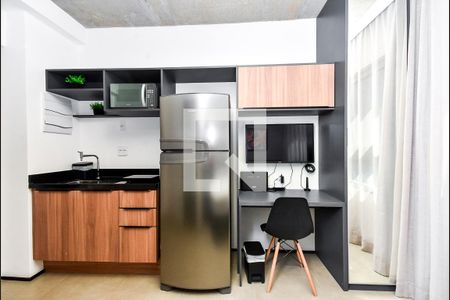 Cozinha de apartamento para alugar com 1 quarto, 20m² em Jardim Paulista, São Paulo