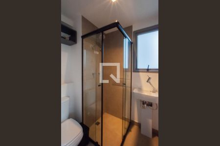 Banheiro de kitnet/studio para alugar com 1 quarto, 24m² em Jardim Paulista, São Paulo