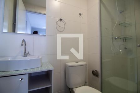 Banheiro da Suíte de apartamento para alugar com 1 quarto, 28m² em Jardim Caravelas, São Paulo