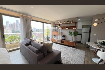Sala  de apartamento para alugar com 1 quarto, 55m² em Vila Madalena, São Paulo