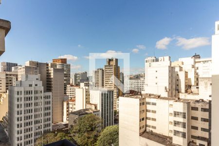 Varanda - Vista de apartamento à venda com 1 quarto, 41m² em Santa Efigênia, São Paulo