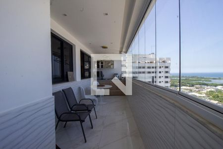 Varanda Sala  de apartamento à venda com 3 quartos, 146m² em Recreio dos Bandeirantes, Rio de Janeiro