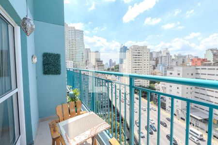 Sacada de apartamento à venda com 1 quarto, 33m² em Bela Vista, São Paulo