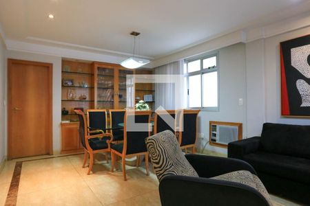 Sala  de apartamento à venda com 3 quartos, 120m² em União, Belo Horizonte