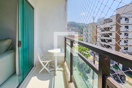 Varanda Sala de apartamento para alugar com 3 quartos, 100m² em Jardim Tres Marias, Guarujá