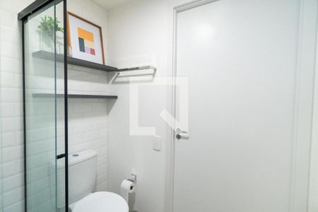 Banheiro de kitnet/studio à venda com 1 quarto, 27m² em Vila Clementino, São Paulo