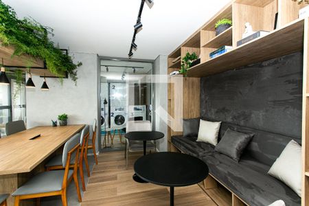 Área comum de kitnet/studio à venda com 1 quarto, 27m² em Chácara Seis de Outubro, São Paulo