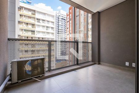 Studio - Varanda de kitnet/studio para alugar com 1 quarto, 25m² em Pinheiros, São Paulo