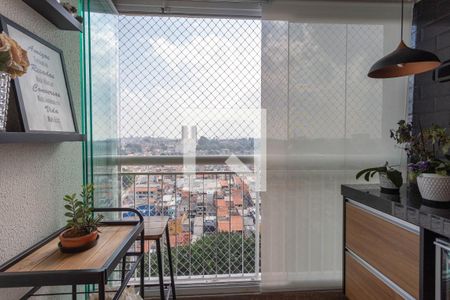 Varanda da sala  de apartamento à venda com 2 quartos, 63m² em Piraporinha, Diadema