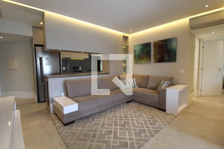 Sala de TV de apartamento à venda com 1 quarto, 79m² em Vila Nova Conceição, São Paulo