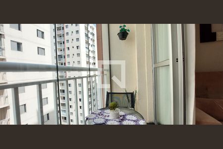 Varanda Sala de apartamento à venda com 3 quartos, 61m² em Vila Homero Thon, Santo André