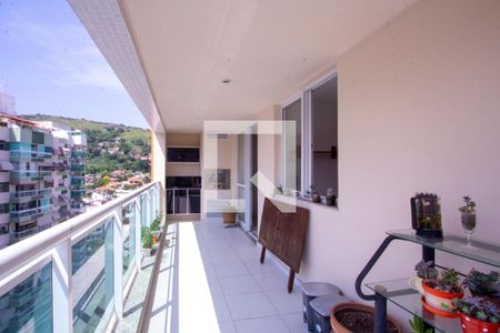 Varanda da Sala de apartamento para alugar com 3 quartos, 115m² em Icaraí, Niterói