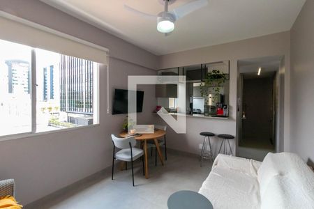 Sala de apartamento à venda com 1 quarto, 36m² em Funcionários, Belo Horizonte