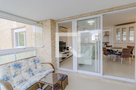 Varanda da Sala de apartamento para alugar com 3 quartos, 95m² em Jardim Belmar, Guarujá