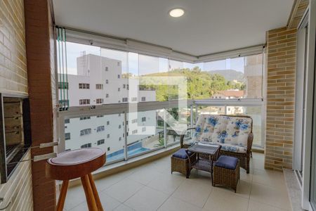 Varanda da Sala de apartamento para alugar com 3 quartos, 95m² em Jardim Belmar, Guarujá