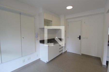 Sala/Cozinha de kitnet/studio para alugar com 1 quarto, 31m² em Indianópolis, São Paulo