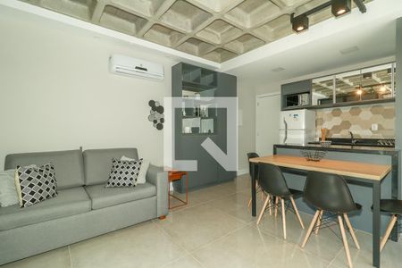 Sala de apartamento à venda com 1 quarto, 47m² em Farroupilha, Porto Alegre