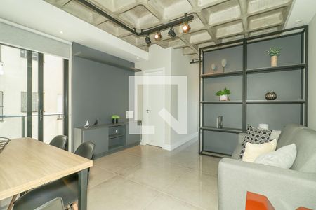 Sala de apartamento à venda com 1 quarto, 47m² em Farroupilha, Porto Alegre