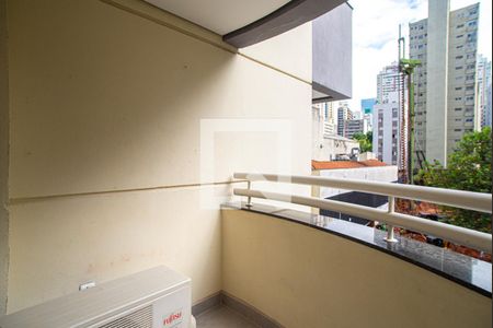Varanda da Sala de apartamento à venda com 1 quarto, 38m² em Bela Vista, São Paulo