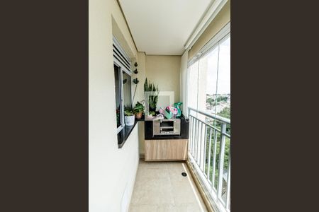 Varanda da Sala de apartamento à venda com 2 quartos, 54m² em Vila Eldízia, Santo André