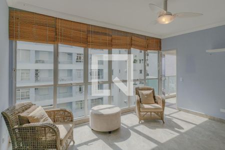 Sala de apartamento para alugar com 4 quartos, 140m² em Barra Funda, Guarujá