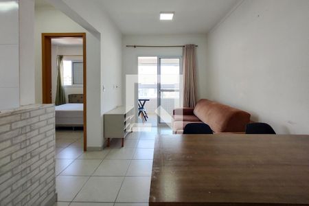 Sala de apartamento para alugar com 1 quarto, 42m² em Guilhermina, Praia Grande