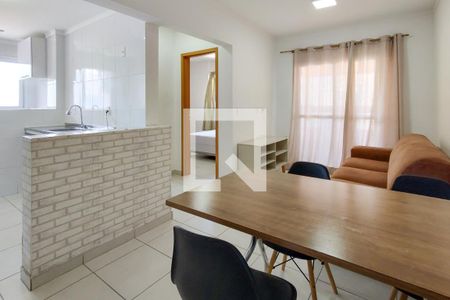 Sala de apartamento para alugar com 1 quarto, 42m² em Guilhermina, Praia Grande